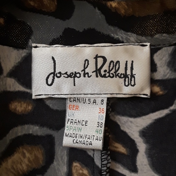 Joseph Ribkoff Metallic Leopard Print Dress - Picture 15 of 17